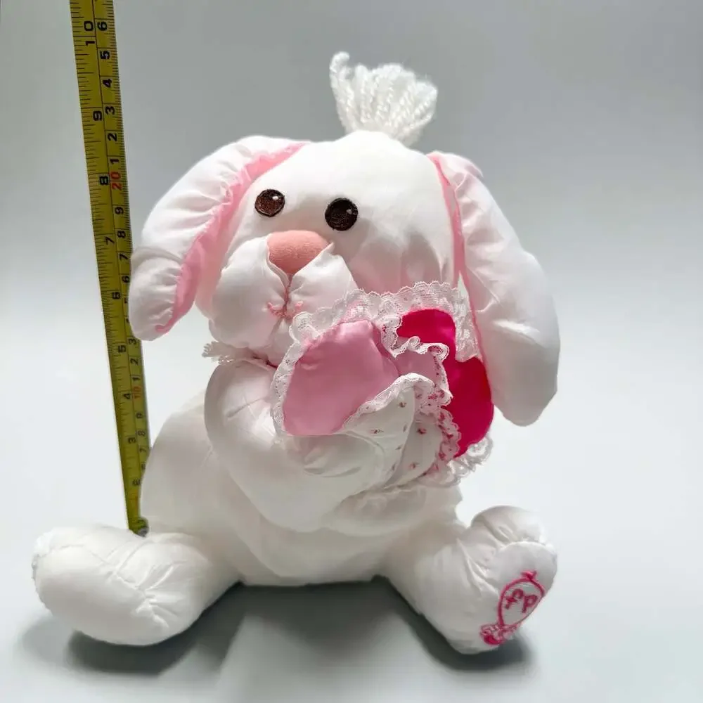 Vintage 1988 Fisher Price Puffalump White Bunny Rabbit Valentines Heart 80s 8024